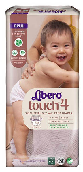 Підгузки-трусики Libero Touch 4 7-11 кг 36 шт.