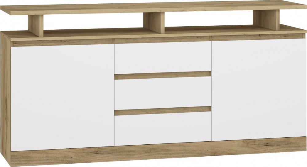 Комод Грейд Concord №4 2д3ш 1650x815x400 мм дуб крафт золотой/нимфея альба