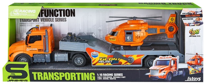 Ігровий набір CARS S 2в1 Трал і гелікоптер (інерція, звук, світло) CJ-4533963