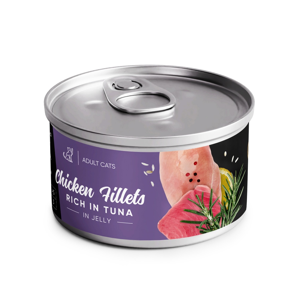 Консерва для котов Savory филе курицы с тунцем в желе 70 г