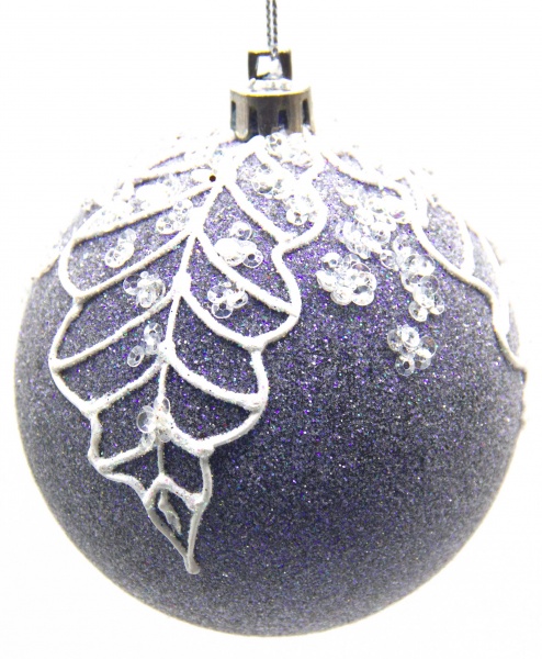 Куля Листя d100 2331 100 мм фіолетовий/білий 2331