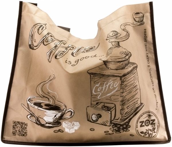 Экосумка ZOZ Кофе бежевый с черным 