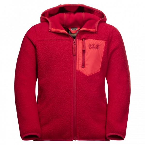 Джемпер Jack Wolfskin ICE CLOUD HOOD JACKET K 1609231-2210 р. 116 червоний