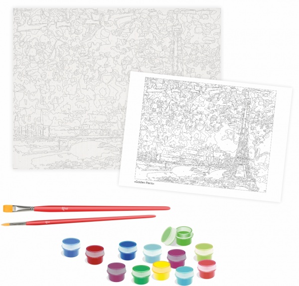 Набір, техніка акриловий живопис за номерами Golden Paris 35х45 см Rosa Start 