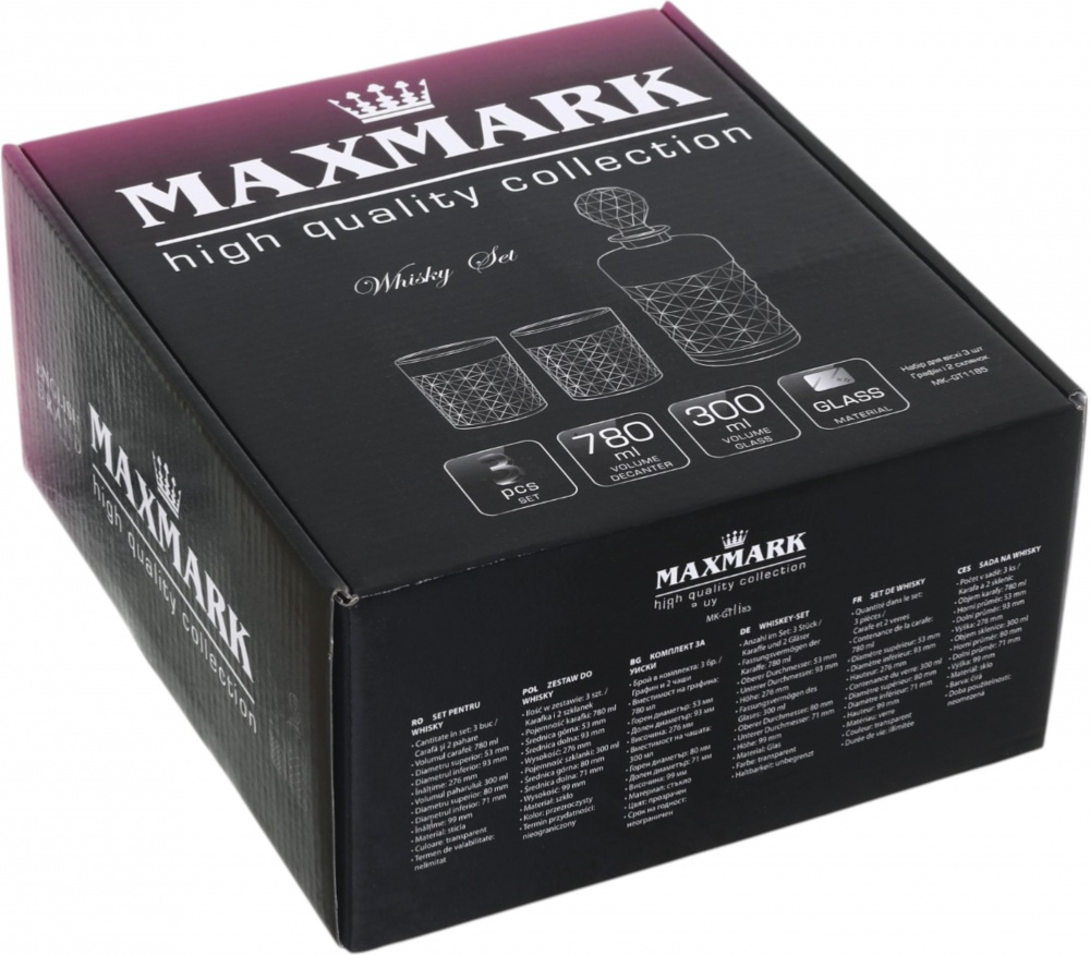 Набір для віскі Maxmark Classic (графін і 2 склянки)