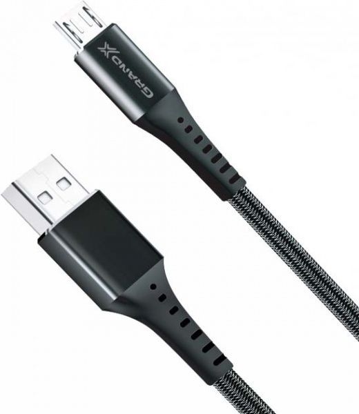 Кабель Grand-X USB – microUSB 1,2 м чорний (FM-12B) 