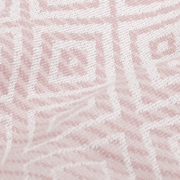 Плед Rombo 140x200 см рожевий із білим La Nuit 