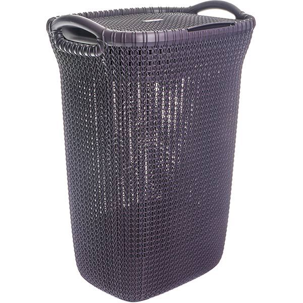 Корзина для білизни Curver Knit 57 л фіолетова