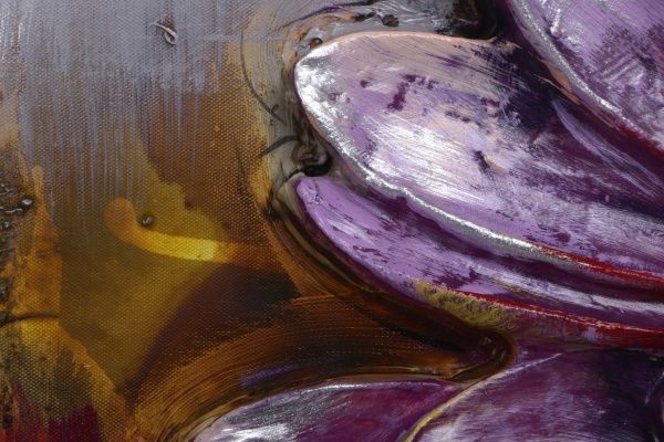 Картина Пион фиолетовый 80x80 см 