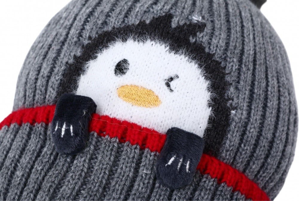 Шапка HW дитяча з мотузочками р.52-54 сірий