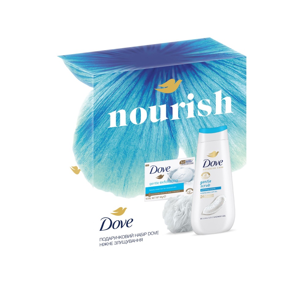 Набор подарочный Dove Нежное Ошелушивание 225 мл+90г