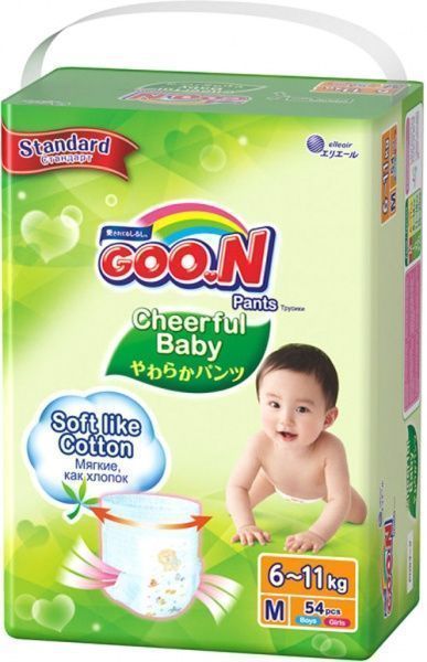 Підгузки-трусики Cheerful Baby M 6-11 кг 54 шт.