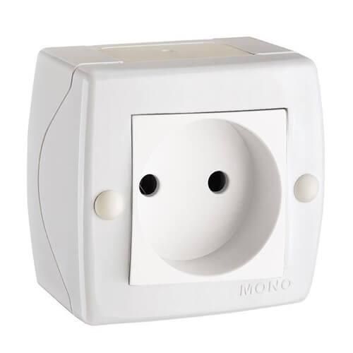 Розетка без заземлення Mono Octans без кришки білий 104-010106-116