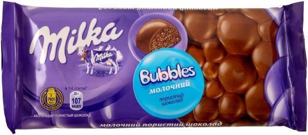 Шоколад Milka Баблз пористий 80 г