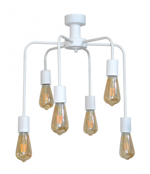 Світильник підвісний Геотон Рапіра-6 6x60 Вт E27 білий 48892 