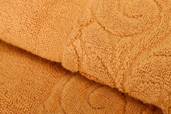 Набір рушників махрових Квіткова вуаль 2 шт гірчичний BILTEX 