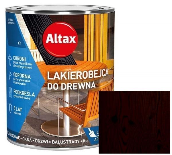 Лакобейц для древесины Altax венге сатиновый глянец 0,75 л