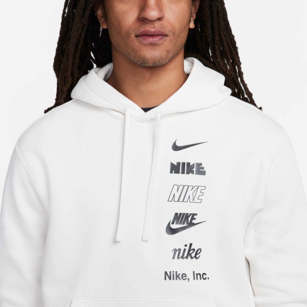 Джемпер Nike CLUB+ BB PO HOODIE MLOGO DX0783-030 р. M бежевый