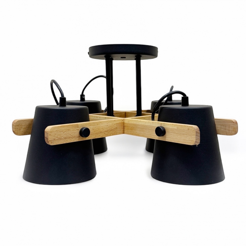 Люстра потолочная LIGHT SET VOLOSHKA СRL 4x12 Вт GX53 черный