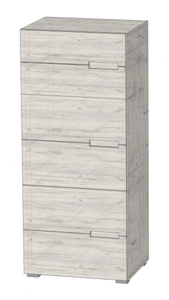 Комод підлоговий Гермес-2 дуб крафт білий/дуб крафт білий 