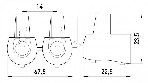 Клемник кінцевий E.NEXT e.tc.end.stand.5.6 6 мм 5 шт. прозорий 
