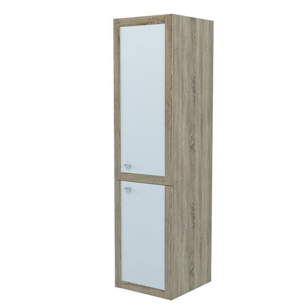 Пенал Aqua Rodos Malaga белый / дуб сонома 