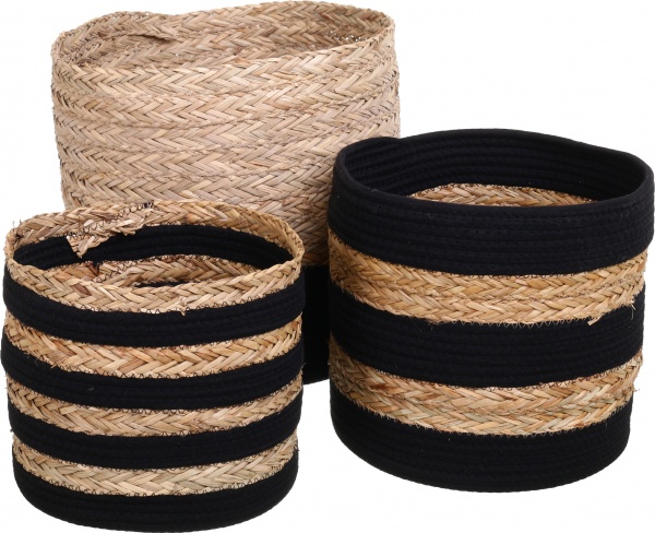 Корзина Countryside 27х23 см черно-бежевый