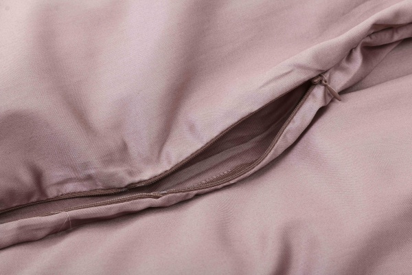 Комплект постільної білизни євро сатин фіолетовий 