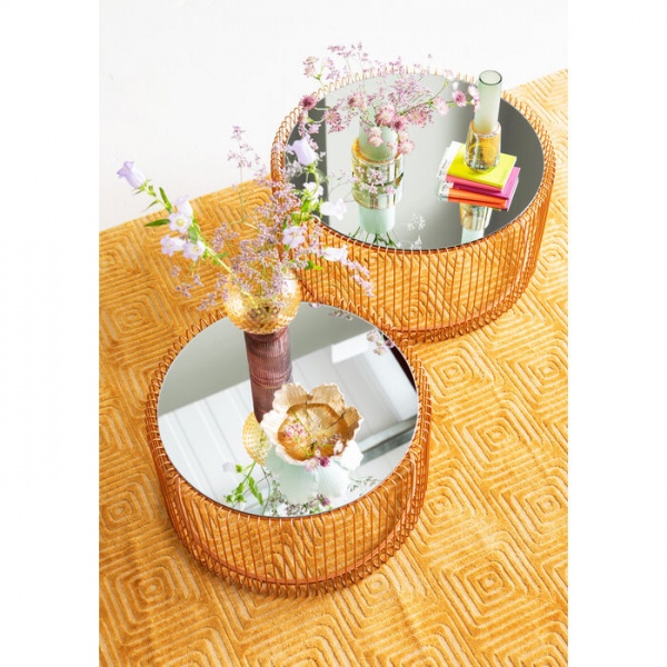 Стіл декоративний KARE Design Wire Copper 34x70x70 см набір з 2 шт. 