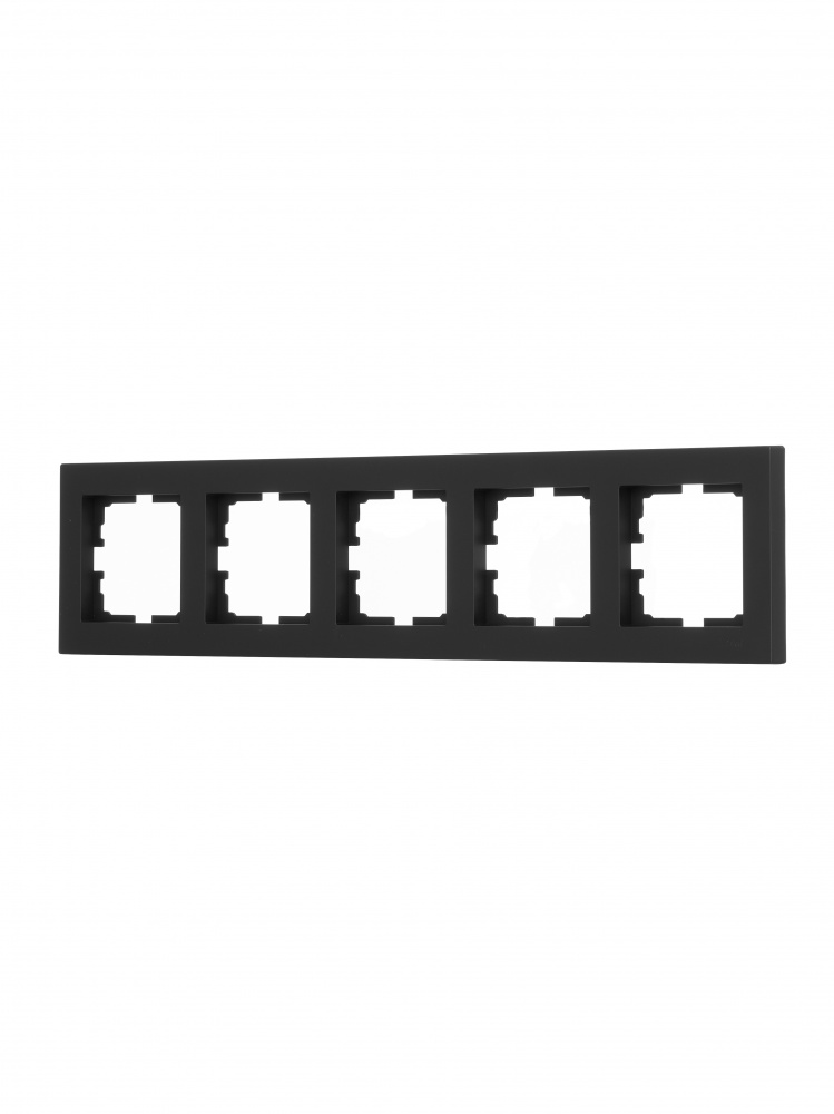 Рамка пятиместная Lezard Vesna горизонтальная антрацит 742-4200-150