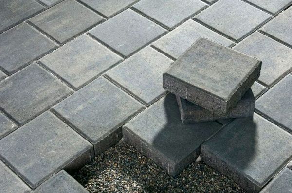 Тротуарная плитка Авеню Брусчатка 20x20x6 см серая