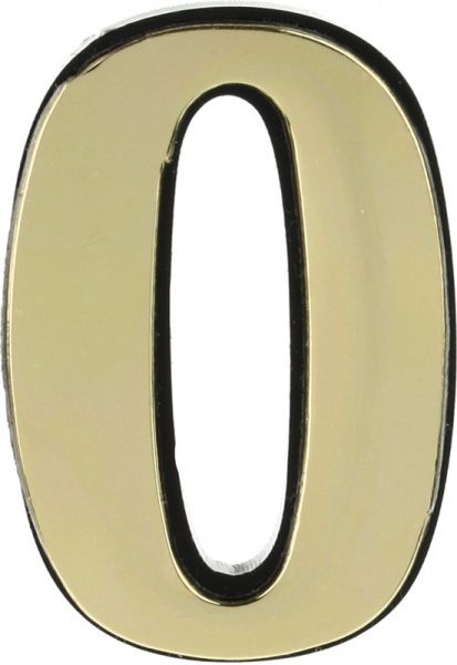 Цифра O пластик чорно-золотий 40 мм