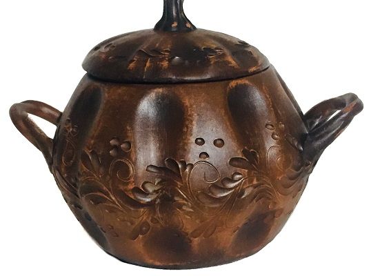 Супниця з кришкою Гарбуз 3 л Український гончарний посуд