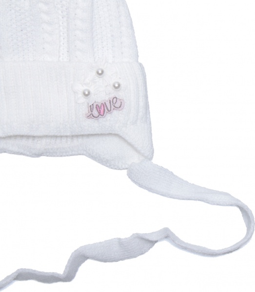 Шапочка дитяча для дівчинки Luna Kids р.36 білий 2223 
