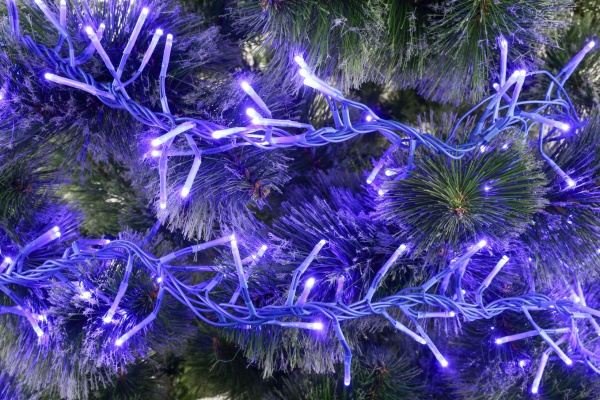 Электрогирлянда линейная Фейерверк синий LDFC200-B-E встроенный светодиод (LED) 200 ламп 2 м 