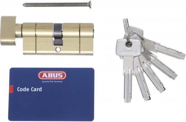 Цилиндр Abus KD6PS 35x35 ключ-вороток 70 мм матовая латунь