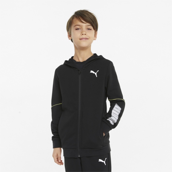 Джемпер Puma Active Sports FZ Hoodie 84699701 р. 152 чорний