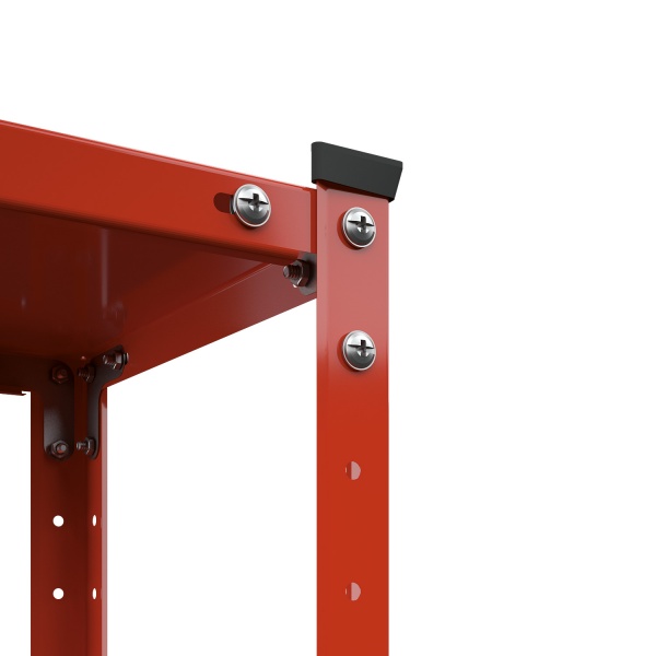 Стеллаж металлический Меткас РЕК оранжевый 1500x750x300 мм металл полка 4 шт. краска 