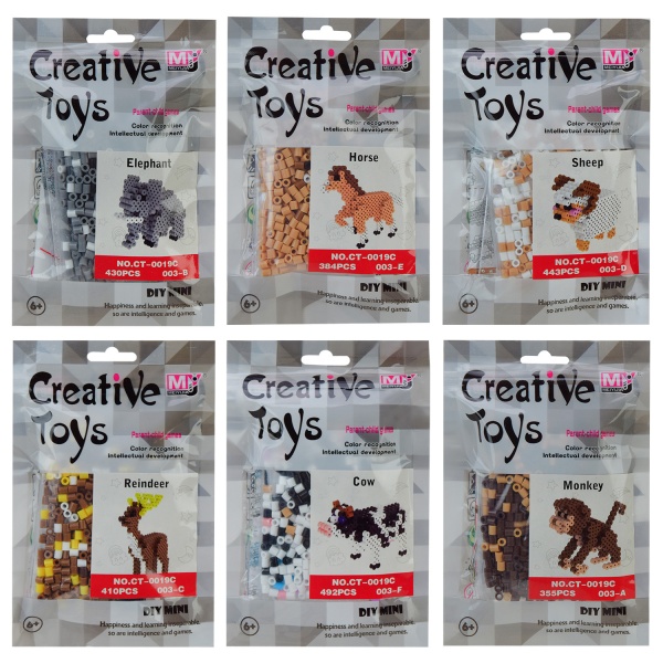 Набор для творчества Shantou термомозаика животные 6 видов микс CT-0019C