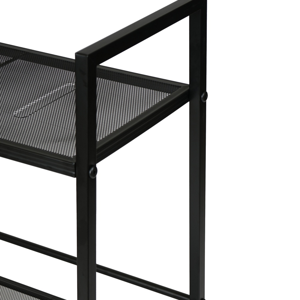 Этажерка пристенная 2-x ярусная, 600х350х865мм 865х600х350 мм черный (23202)