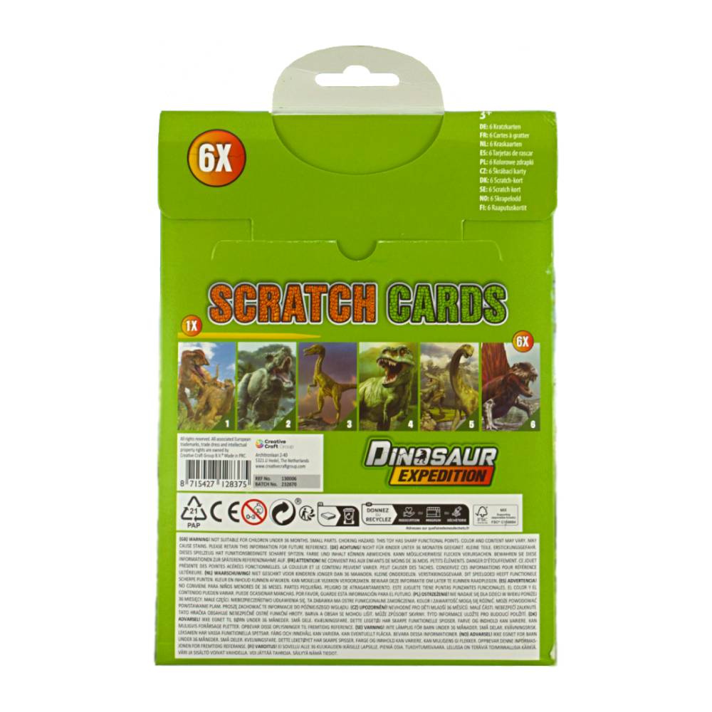 Скретч-раскраска «Dinosaur Expedition 961039»