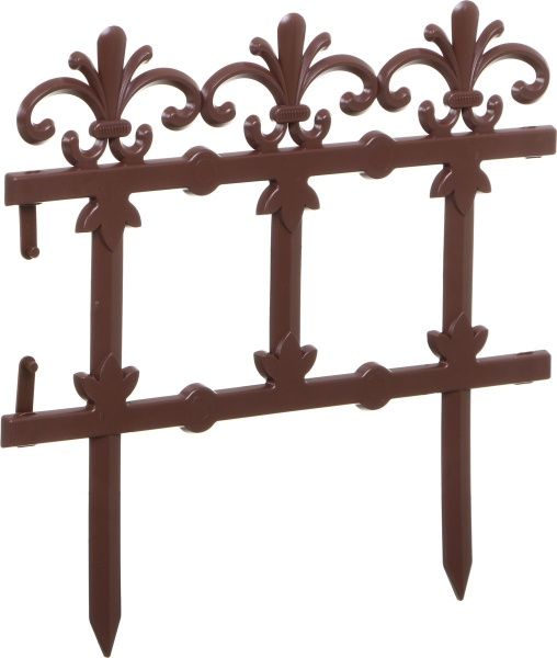 Декоративное ограждение для клумб ажурная 4 шт. в ассортименте