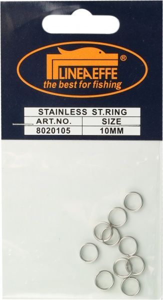 Кольцо заводное Lineaeffe 10 шт. 10 мм 8020105