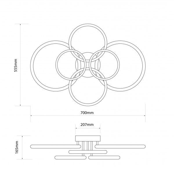 Світильник світлодіодний Светкомплект Deco RGB 765 ACR 90 Вт білий 2800-6000 К 