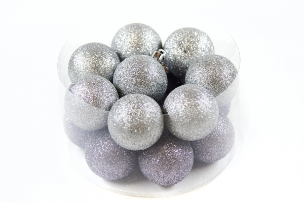 Набор елочных шаров серебро d165 мм 9 см 16 шт./уп. 