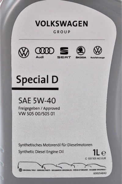 Моторне мастило VAG Special D 5W-40 1 л (G S55 505 M2)