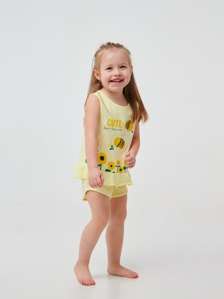 Пижама детская для девочек Smil р.116 желтый 