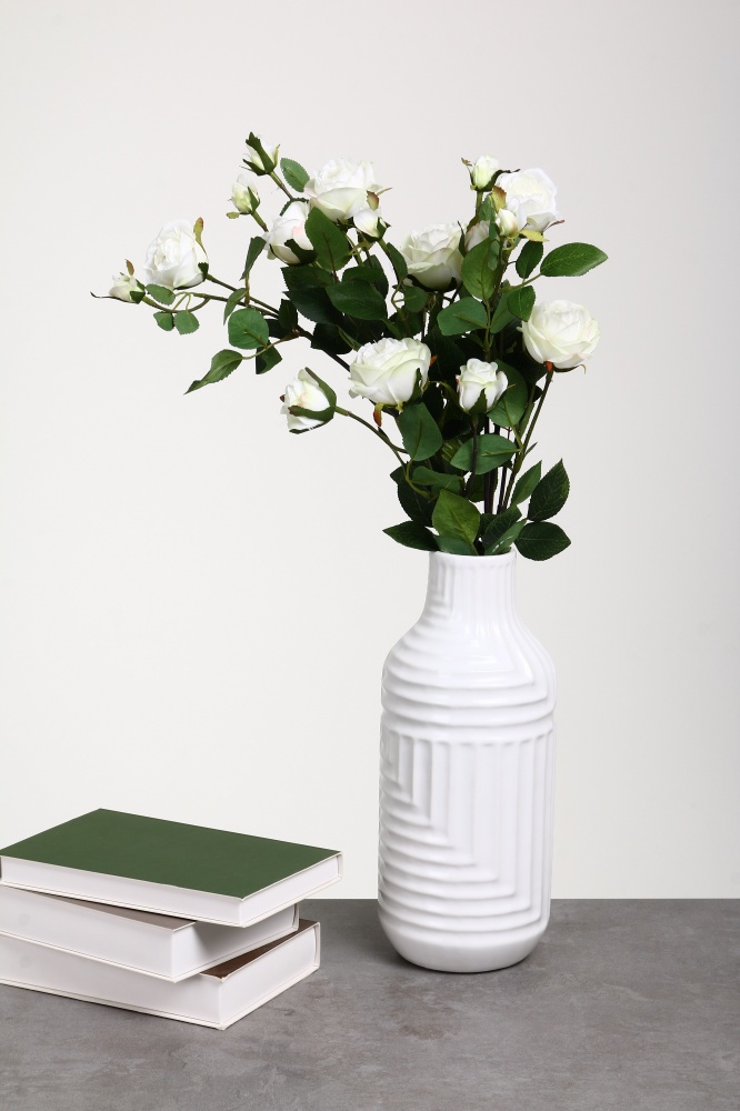 Ваза керамическая Pinsung Ceramics Rooricone 28,5 см белая матовая PS32932