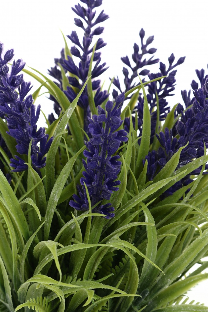 Цветок искусственный Лаванда в бетонном горшке 24 см