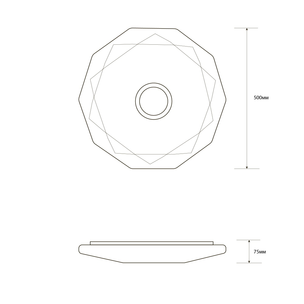 Світильник стельовий LIGHT SET KAZKA MF-L 50 Вт білий 2800-6000 К